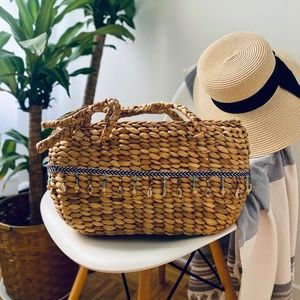 Handmade Straw Bag|Straw tote bag|shoulder bag|Summer bag|Wicker Bag